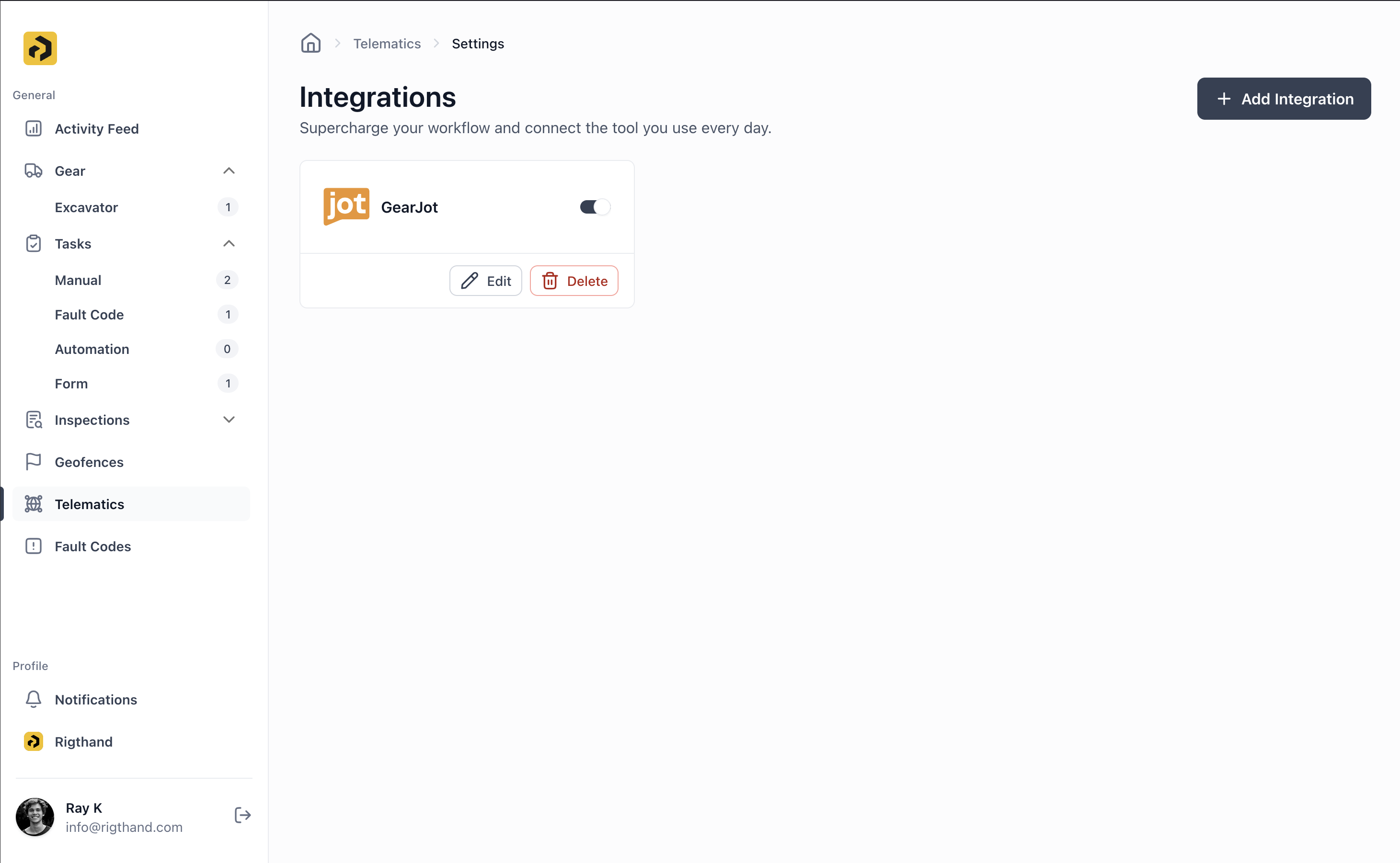 Telematics integrations list